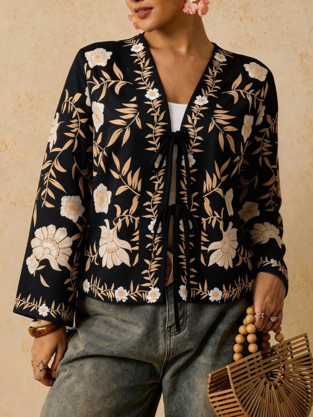 Multicolor Boho Women's Plus Size Blouse